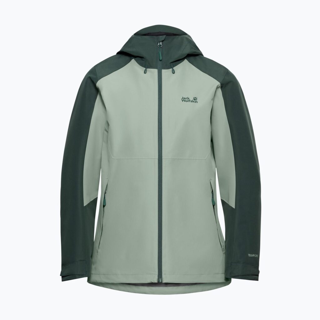 Женская непромокаемая курткаJack Wolfskin Wildbound 2L green zinnia