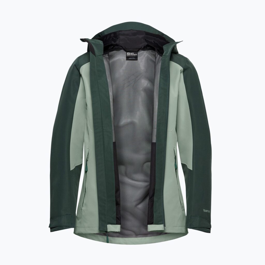 Женская непромокаемая курткаJack Wolfskin Wildbound 2L green zinnia