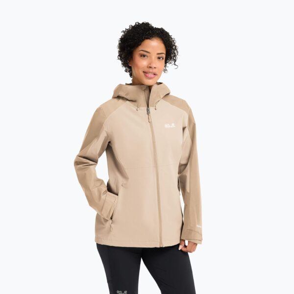 Женская непромокаемая курткаJack Wolfskin Wildbound 2L oyster