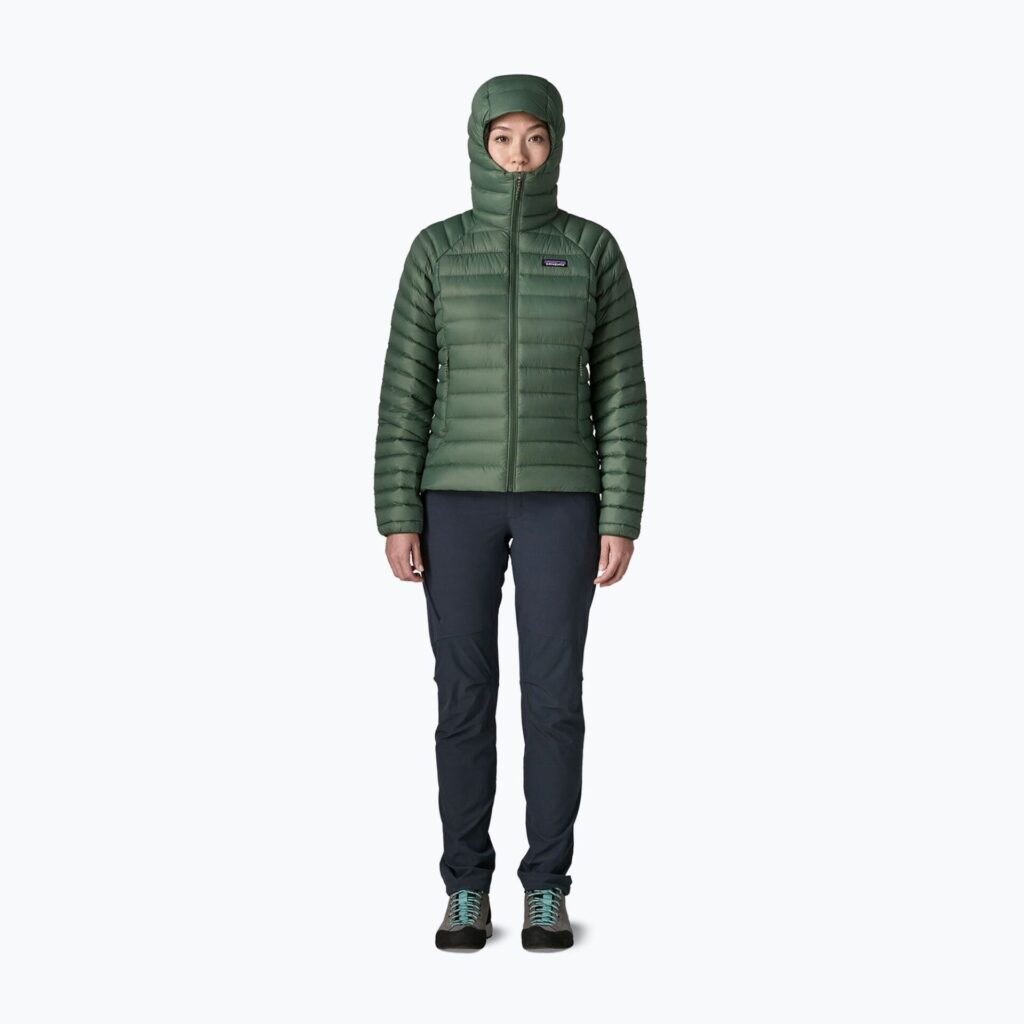 Куртка женская Patagonia Down Sweater Hoody canopy green