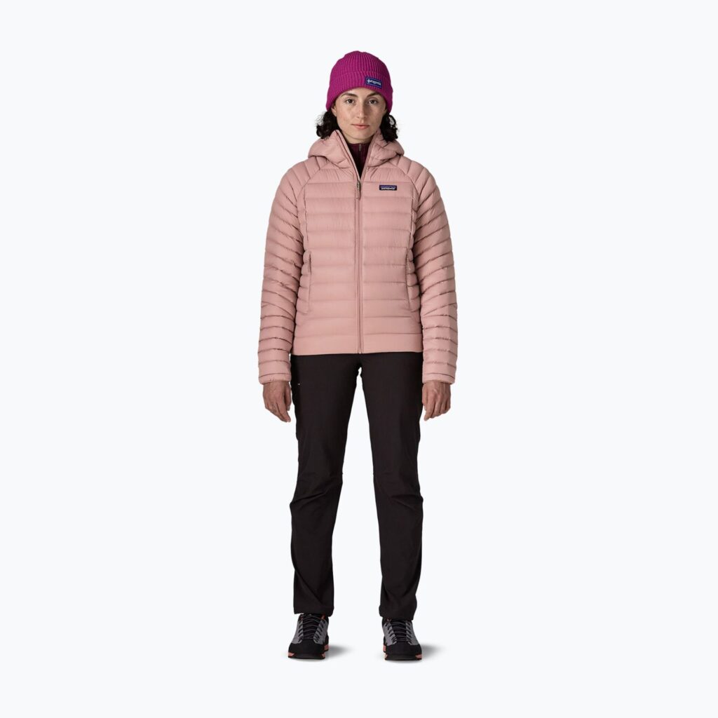 Куртка женская Patagonia Down Sweater Hoody moonrise taupe