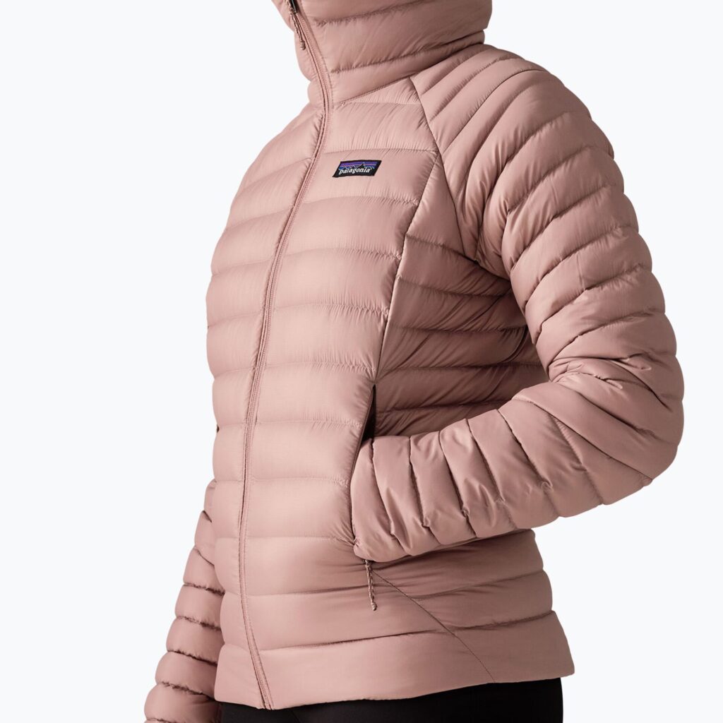 Куртка женская Patagonia Down Sweater Hoody moonrise taupe