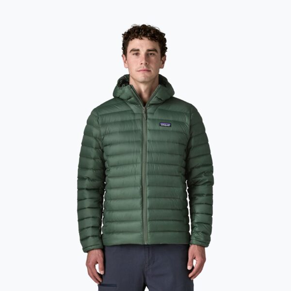 Куртка мужская Patagonia Down Sweater Hoody treeline green