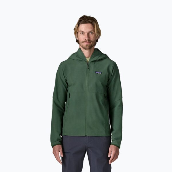 Куртка мужская Patagonia R1 TechFace Hoody canopy green