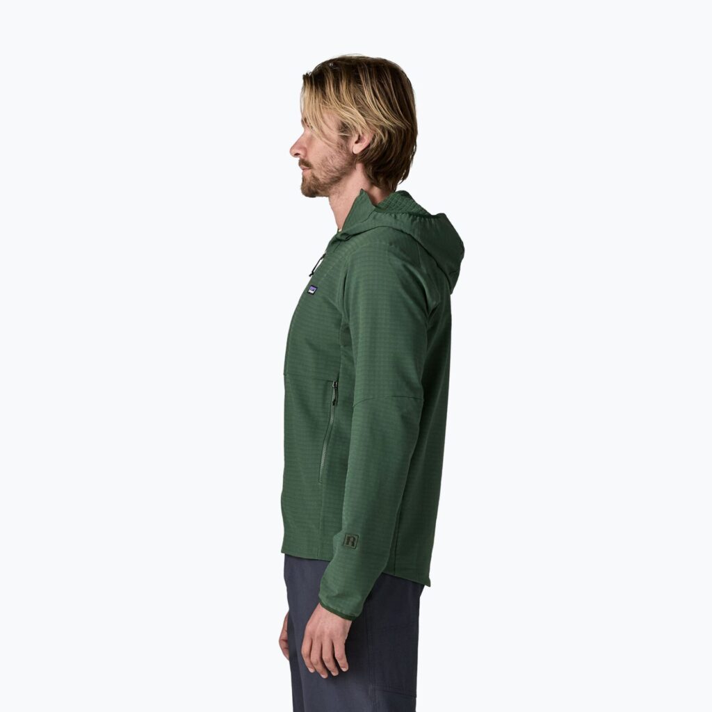 Куртка мужская Patagonia R1 TechFace Hoody canopy green