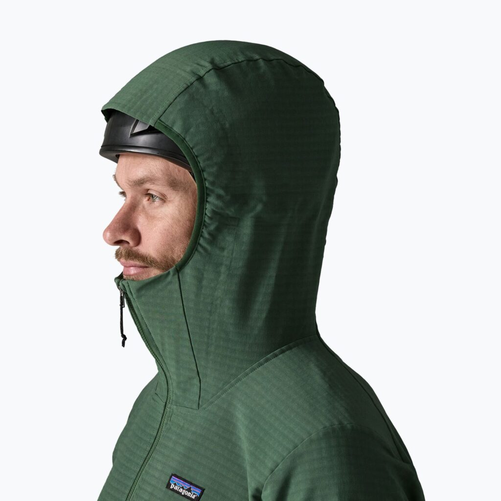 Куртка мужская Patagonia R1 TechFace Hoody canopy green