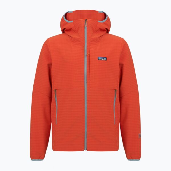 Куртка мужская Patagonia R1 TechFace Hoody hot ember