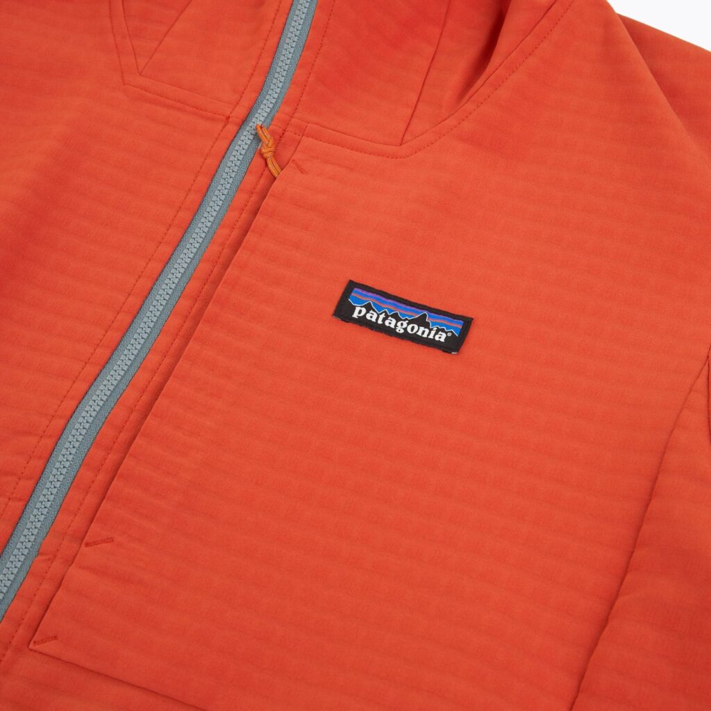Куртка мужская Patagonia R1 TechFace Hoody hot ember