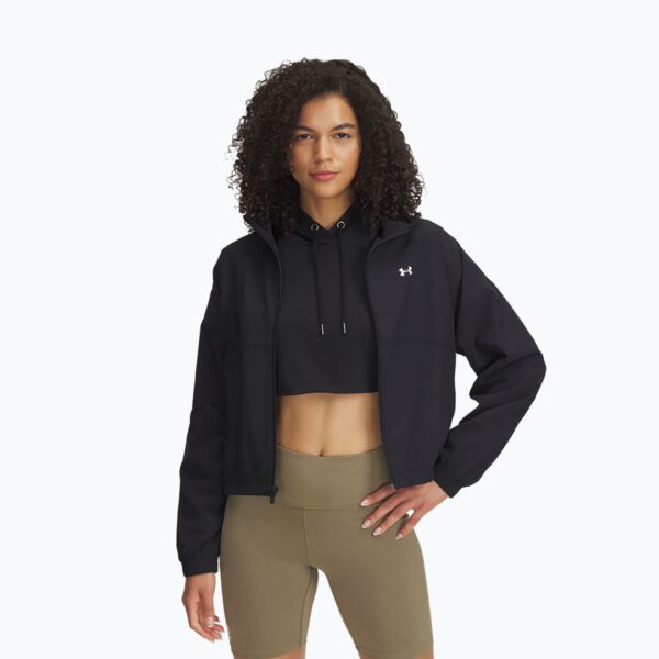 Куртка тренировочная женская Under Armour Rival Woven black/white