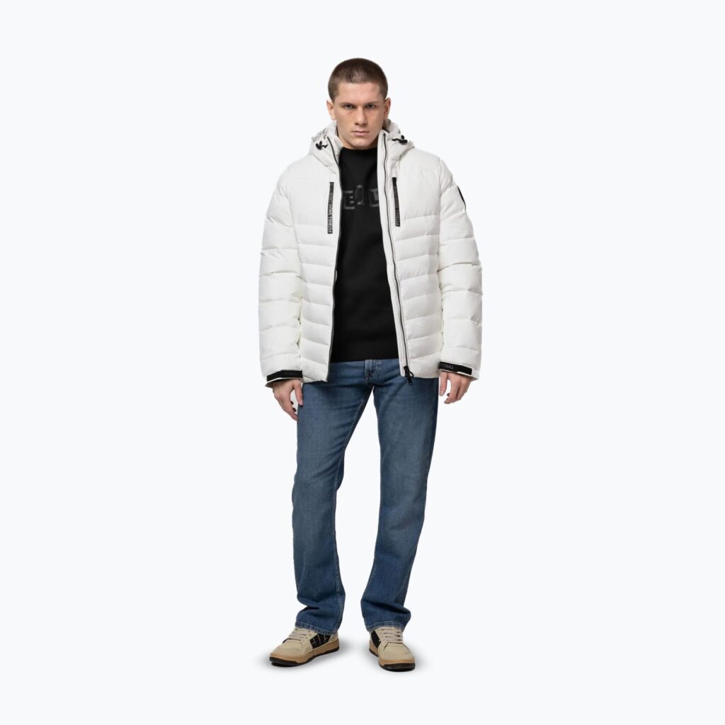 Куртка зимняя мужская Crestline Padded Hooded off white