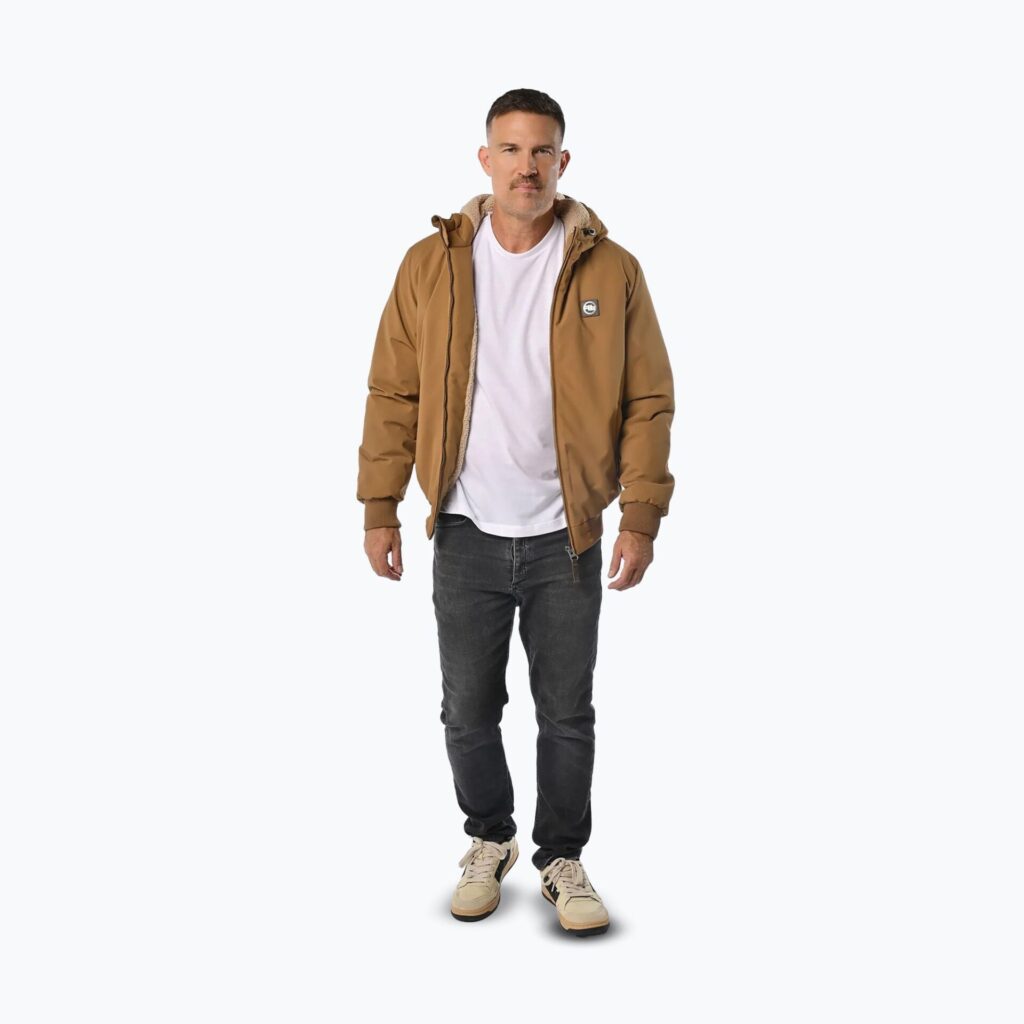 Куртка зимняя мужская Elkwood 3 Sherpa Hooded honney yellow