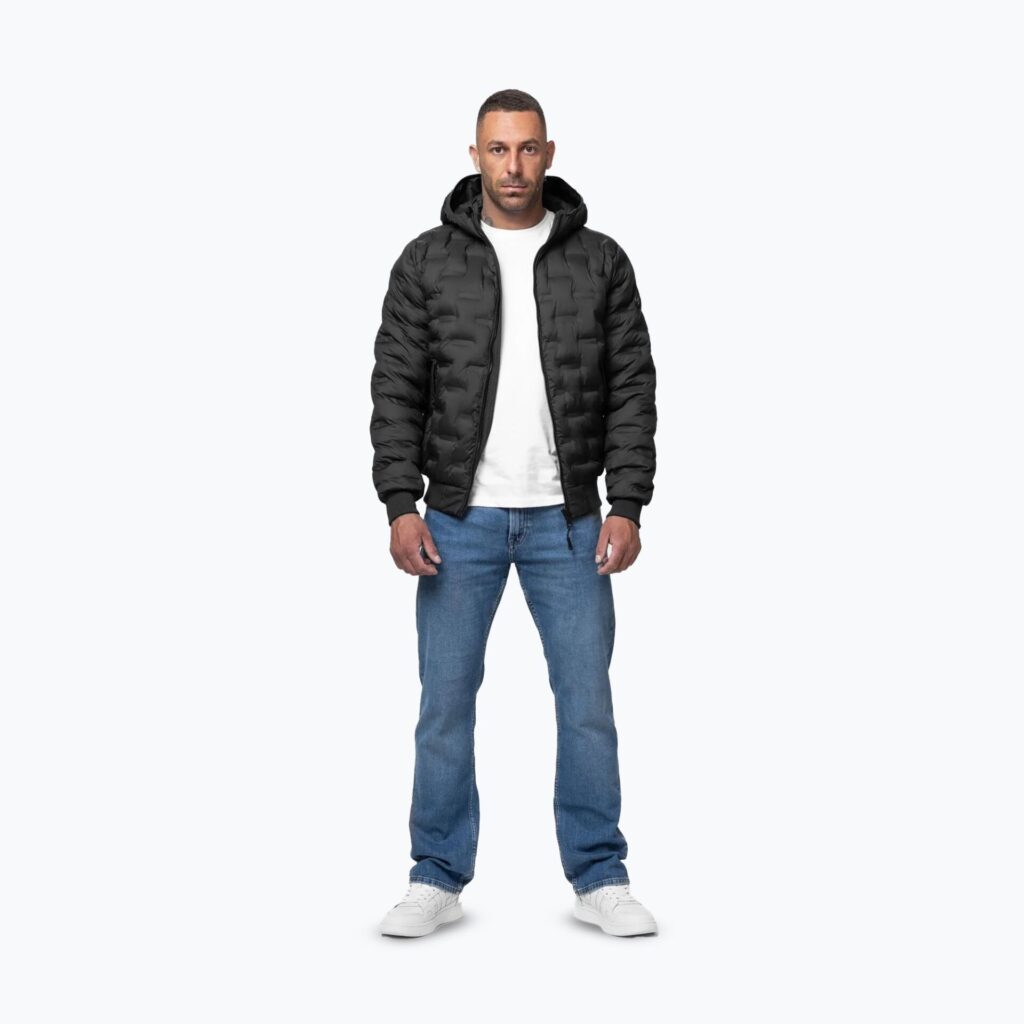 Куртка зимняя мужская Fisk Quilted Hooded black