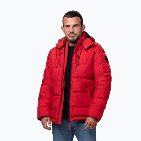 Куртка зимняя мужская Piedmont Quilted Hooded fluo/red