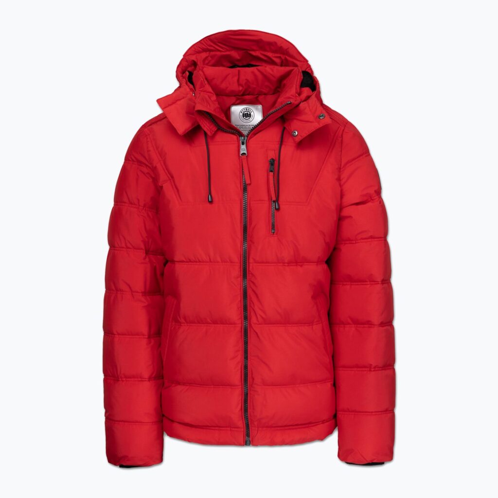 Куртка зимняя мужская Piedmont Quilted Hooded fluo/red