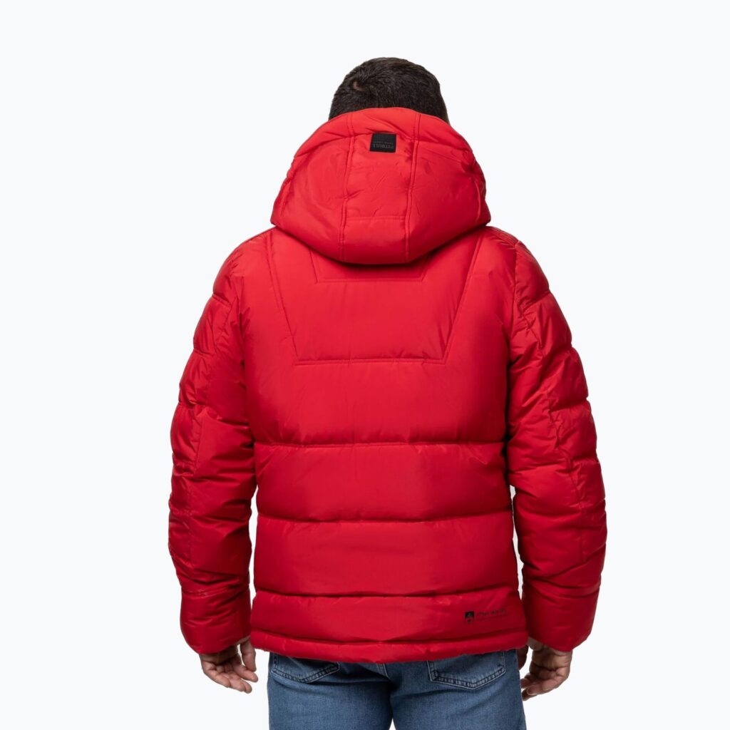 Куртка зимняя мужская Piedmont Quilted Hooded fluo/red