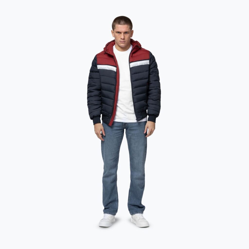 Куртка зимняя мужская Rubio Quilted Hooded dark navy/red