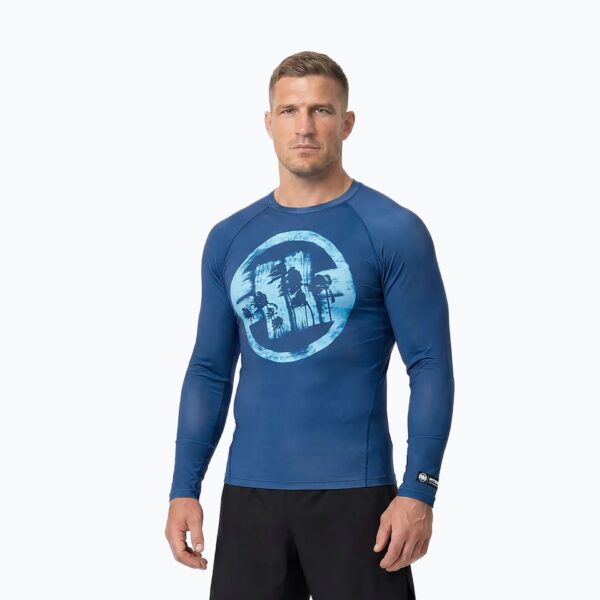 Рашгард Pitbull Rashguard Logo Palms blue