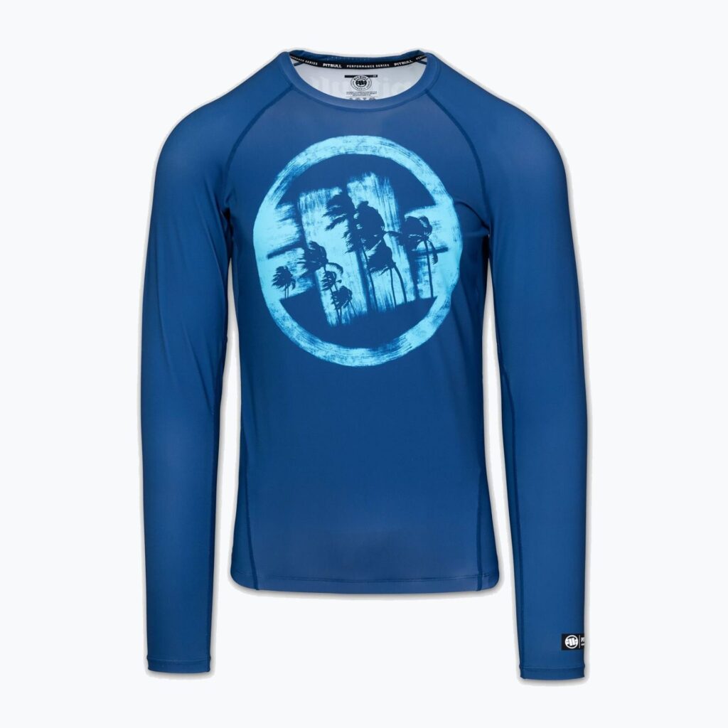 Рашгард Pitbull Rashguard Logo Palms blue