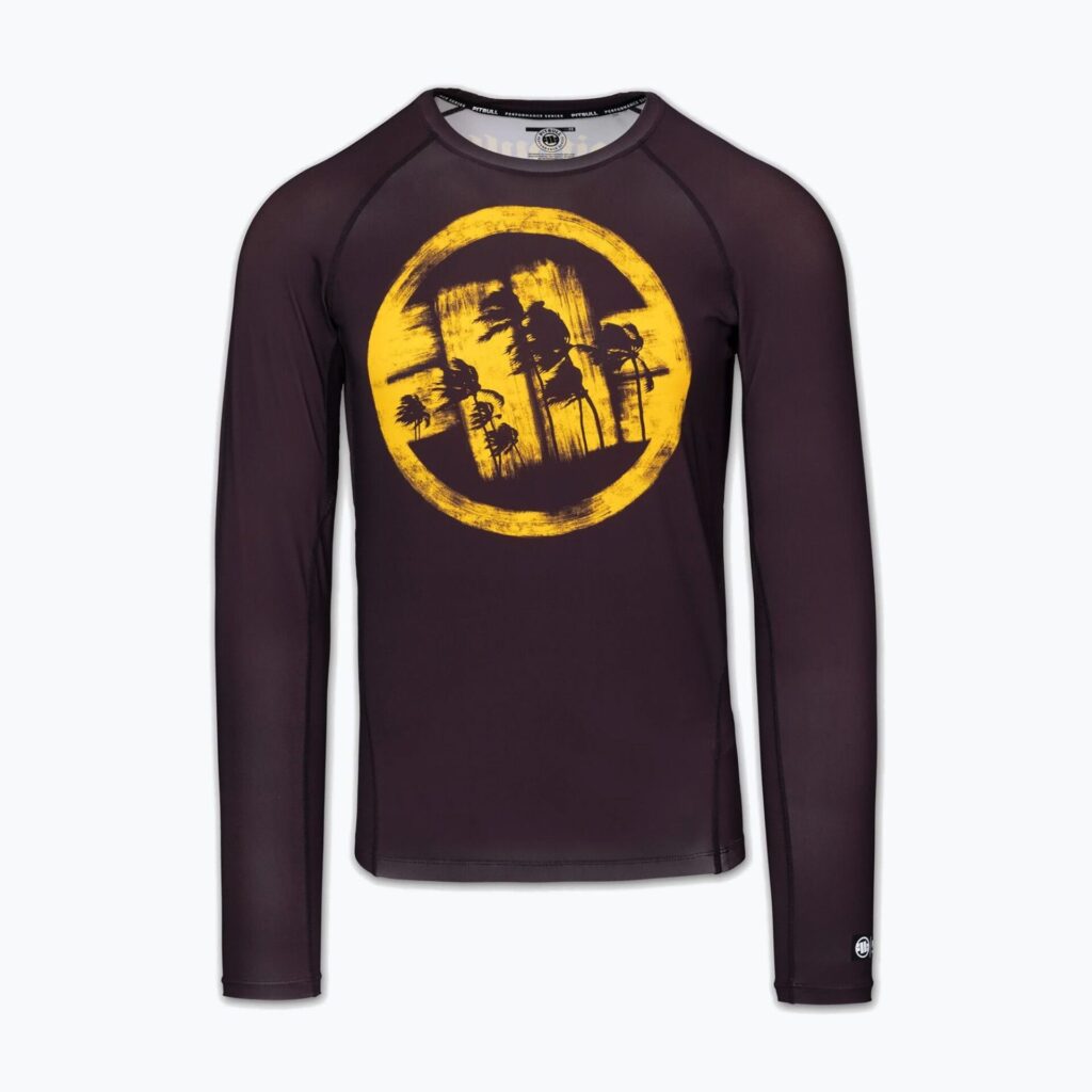 Рашгард Pitbull Rashguard Logo Palms brown
