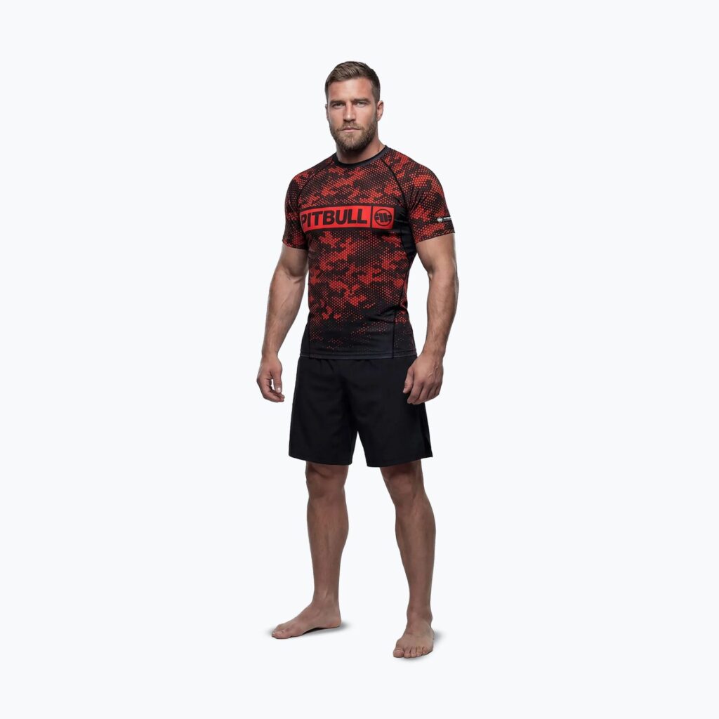 Рашгард Pitbull Hex Camo Hilltop Rashguard red