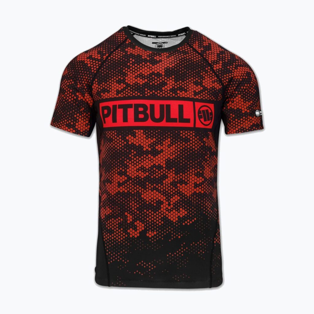 Рашгард Pitbull Hex Camo Hilltop Rashguard red