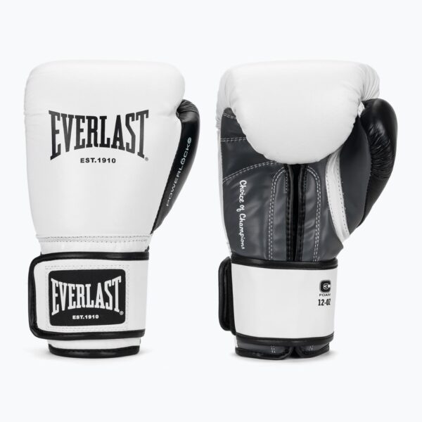 Боксёрские перчатки Everlast Powerlock OG H&L Leather Advanced Training white/black