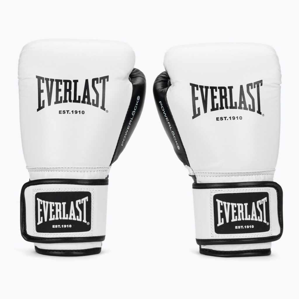 Боксёрские перчатки Everlast Powerlock OG H&L Leather Advanced Training white/black