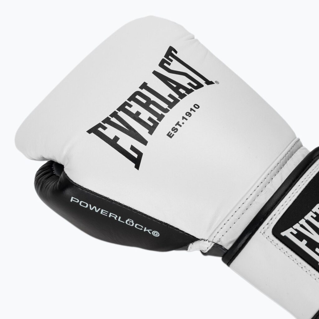 Боксёрские перчатки Everlast Powerlock OG H&L Leather Advanced Training white/black